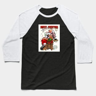 Santa Gets a Tattoo Baseball T-Shirt